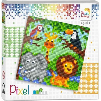 Pixelhobby Knutselen, Pixelhobby - Pixel set, Dierenrijk 6jr+