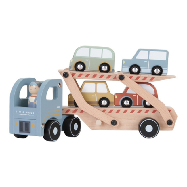 Veel Keizer Bacteriën Little Dutch, Houten speelgoed - Houten truck met auto's - Blik op Hout