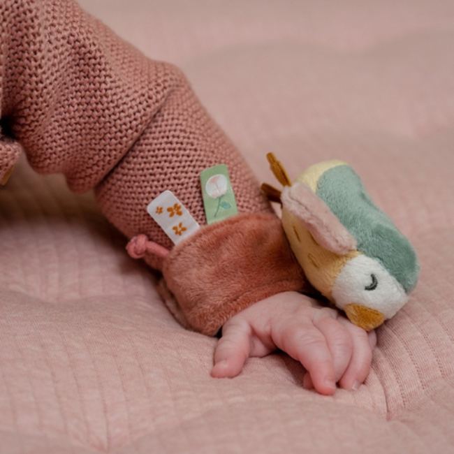 Little Dutch Babyspeelgoed, Rammelaars - polsrammelaar Flowers & Butterflies