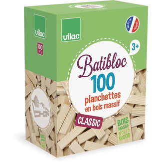 Vilac Houten Speelgoed - Batibloc classic 100 planken in hout (naturel)