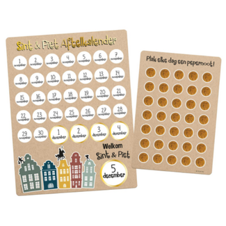 Sinterklaas aftelkalender met stickers