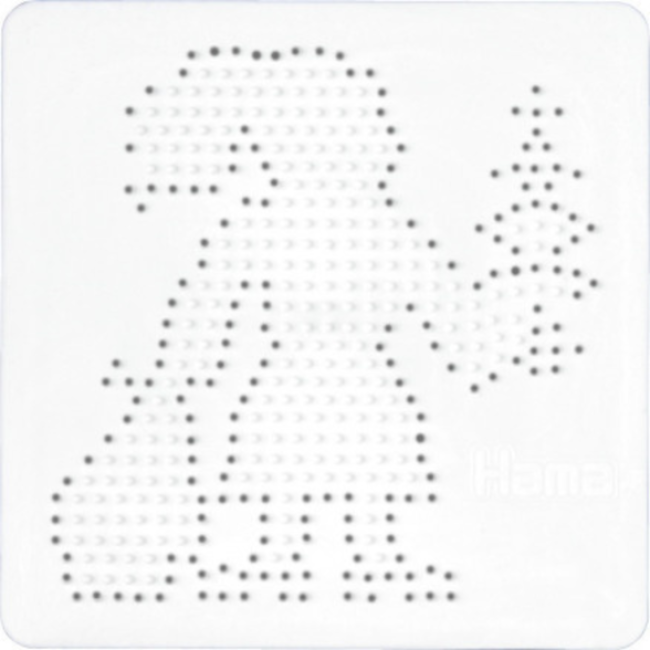 Hama Hama Strijkkralen bordje - Kerstman