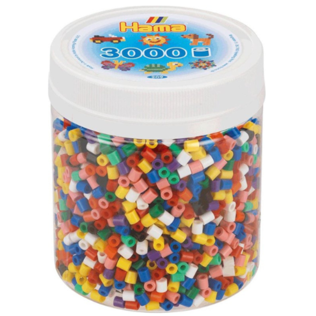 Hama Hama Strijkkralen - Strijkkralen in potje, mix standaard, 3000 stuks