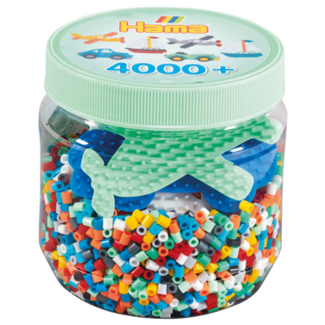 Hama Hama Strijkkralen - Strijkkralen set in pot, voertuigen, 4000st.