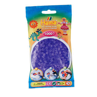 Hama Hama Strijkkralen - Lila transparant, 1000 st.