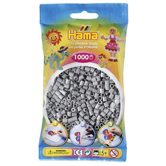 Hama Strijkkralen - Zilver/grijs, 1000 stuks