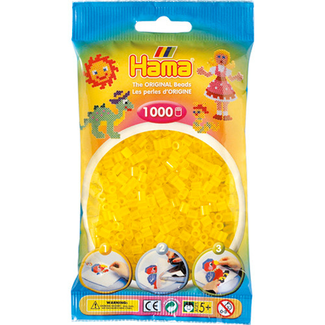 Hama Hama Strijkkralen - Geel transparant, 1000 stuks