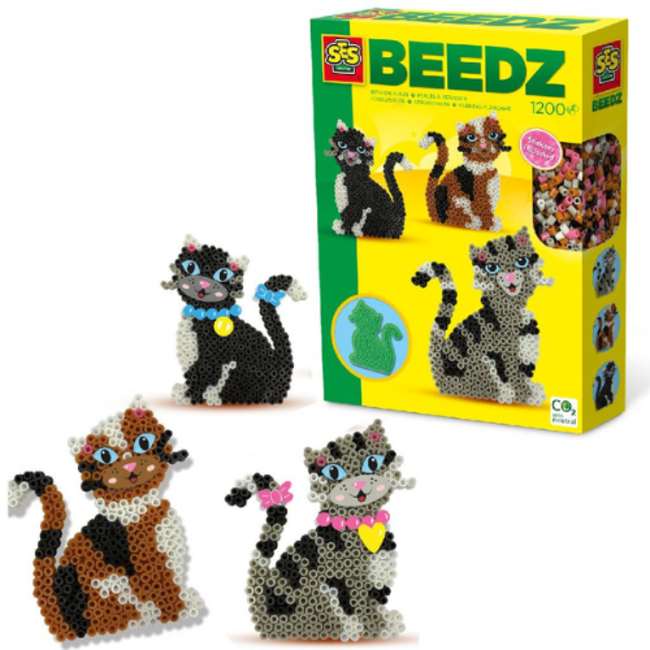 SES Strijkkralen - Strijkkralen set Poes