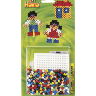 Hama Hama Strijkkralen - Strijkkralen set huisje+poppetjes