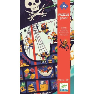 Djeco Puzzels, Legpuzzels - Giant puzzles Het piratenschip, 36 stukjes, 4+