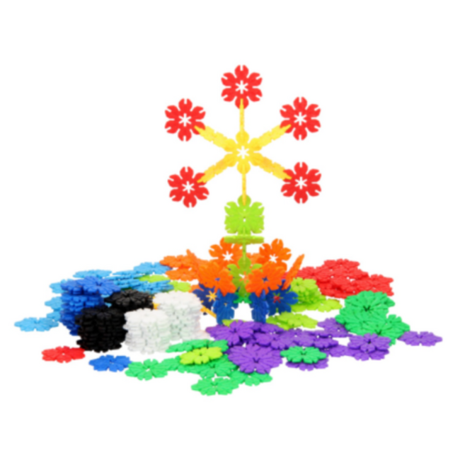 Bouwspeelgoed - Bouwrietjes in opbergbox: Bloem, 200 st.