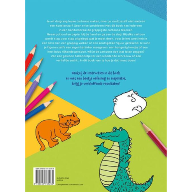 Deltas Boeken, Kleurboeken - Stap voor stap cartoons leren tekenen