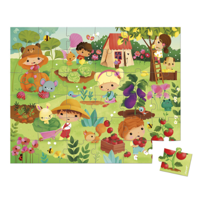 Janod Puzzels, Legpuzzels - tuin, 36 stukjes