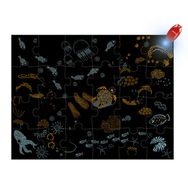 Janod Puzzels, Legpuzzel - Magische Puzzel De Oceaan, 24 stukjes, 3+