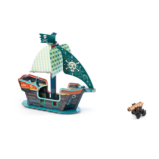 Djeco Speelfiguren - Pop to play Piratenboot 3D
