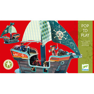 Djeco Speelfiguren - Pop to play Piratenboot 3D