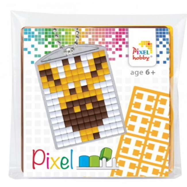 Knutselen, Pixelhobby - Pixel sleutelhanger set Giraf, 6+