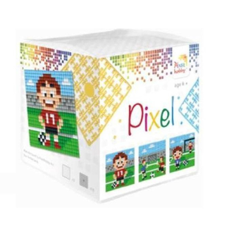 Pixelhobby cube (3 baseplates + 18 Pixel squares) - Football