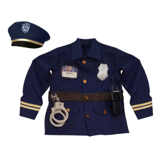 Great Pretenders Politieagentenjas met muts en accessoireset (5 stuks), MAAT US 5-6
