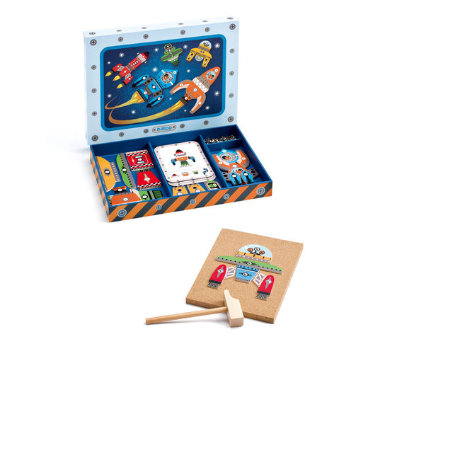 Djeco houten educatieve spellen - tik tik spelletjes Tap tap Ruimte - FSC 100%