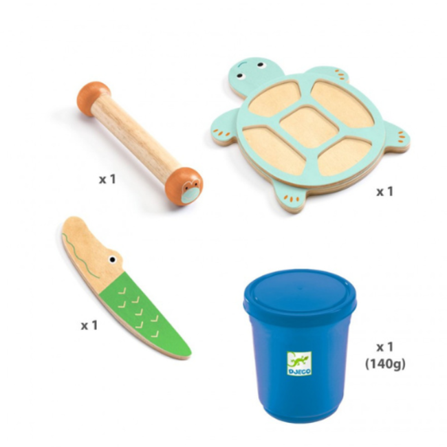 Djeco Knutselen, Knutselpakketten - Klei set mijn jungle klei, 18M+