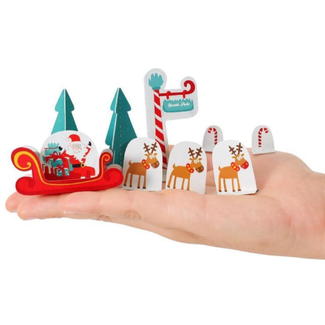 Kaarten - Paper craft kaart, Santa Claus