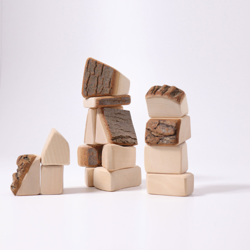 druiven Zeldzaamheid Klas Grimms Houten speelgoed - bouwblokken natuurlijk hout (Natural Blocks) -  Blik op Hout