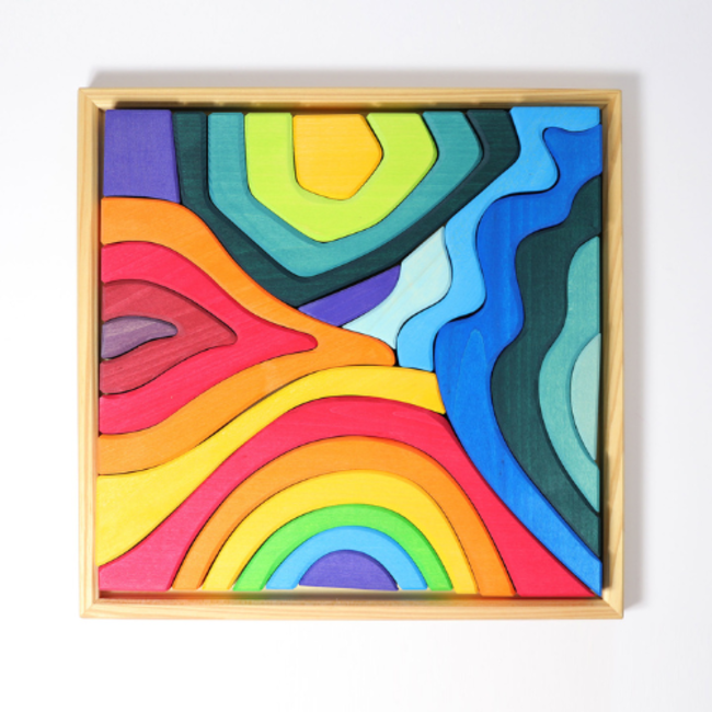 Grimms Houten speelgoed - bouwblokken set, 4 elementen groot (Four Elements Building Set)