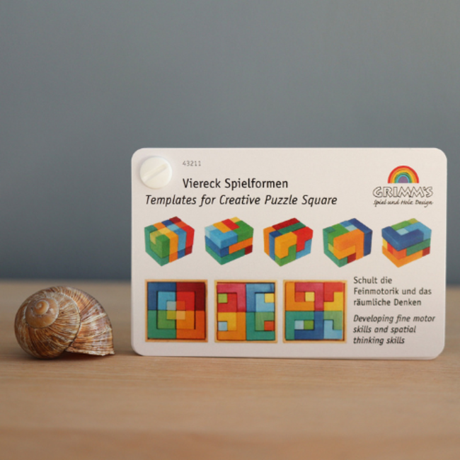 Grimms Ideeën boek voor creative puzzle square (Booklet for Creative Puzzle Square)