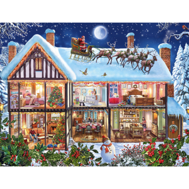 Ravensburger Puzzels, Legpuzzels - XXL puzzel Kerstmis thuis, 100 stukjes, 6+