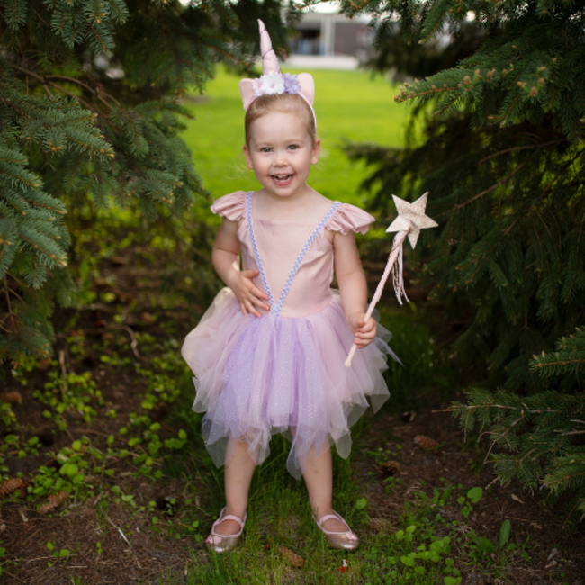 Great Pretenders Verkleedkleding - Jurk Shimmer Unicorn incl. haarband (3-4 jaar)