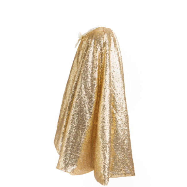 Great Pretenders Verkleedkleding - Gracious Gold Sequins Cape (4-6 jaar)