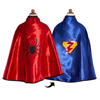 Great Pretenders Verkleedkleding - Superhelden cape, omkeerbaar, incl. masker (5-6 jaar)