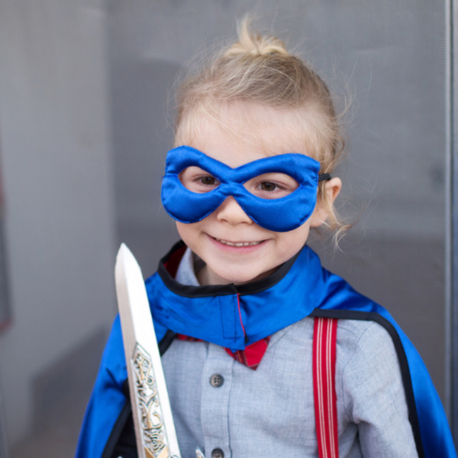 Great Pretenders Verkleedkleding - Superhelden cape, omkeerbaar, incl. masker (5-6 jaar)