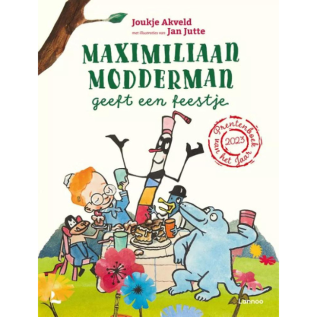 Boeken, Prentenboeken - Maximilliaan Modderman geeft een feestje, 4+ (Prentenboek van het jaar 2023)