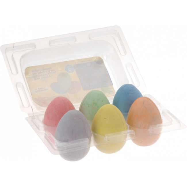 Buitenspeelgoed, Stoepkrijt - Stoepkrijt eieren, 6 st.