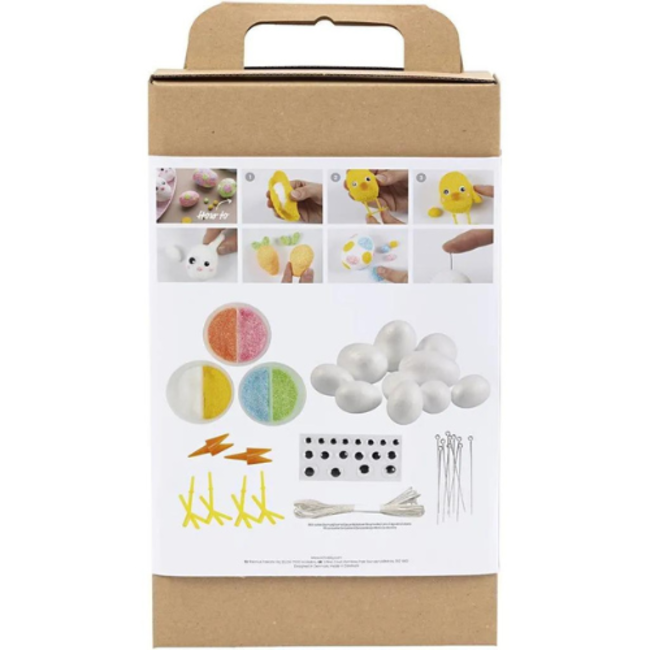 Creativ Company Knutselen, Knutselpakket - Knutsel box foam clay pasen, 3+