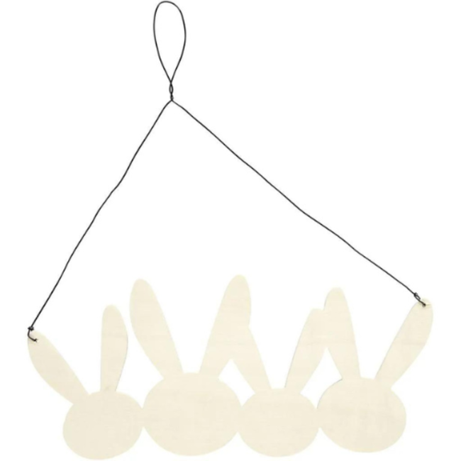 Creativ Company Knutselen, Accessoires - Konijnen aan hanger