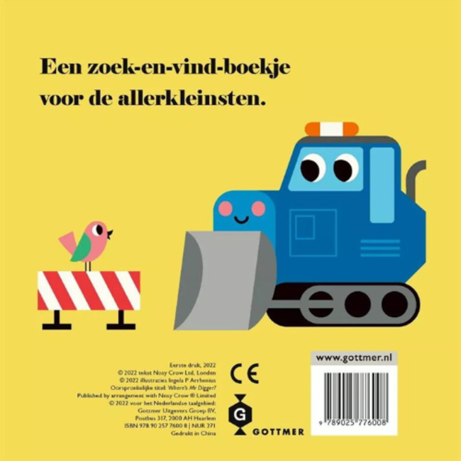 Gottmer Boeken, Karton boeken - Vilten flapjesboek Graafmachine, waar ben je?