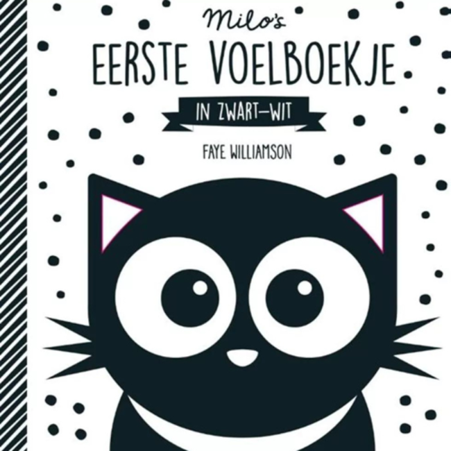 Boeken, Kartonboeken - Milo's eerste voelboekje in zwart-wit, 0+