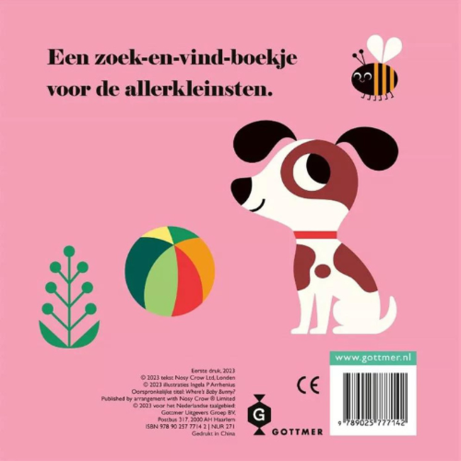 Gottmer Boeken, Karton boeken - Vilten flapjesboek Konijntje, waar ben je?, 2+