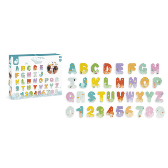 Janod Badspeelgoed - Letters en Cijfers, 2+