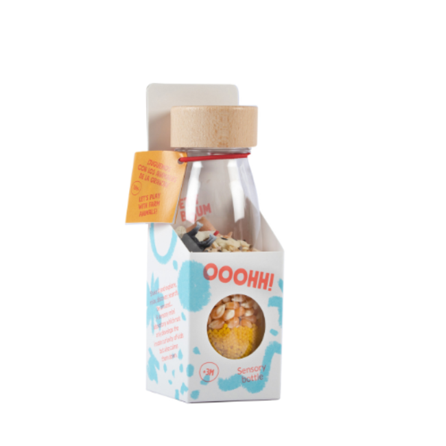 Petit Boum Sensorische fles - Spy Bottle, boerderij
