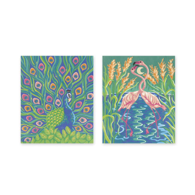 Janod Knutselen, Knutselpakketten - Atelier, Verven op nummer, Vogels, 7+