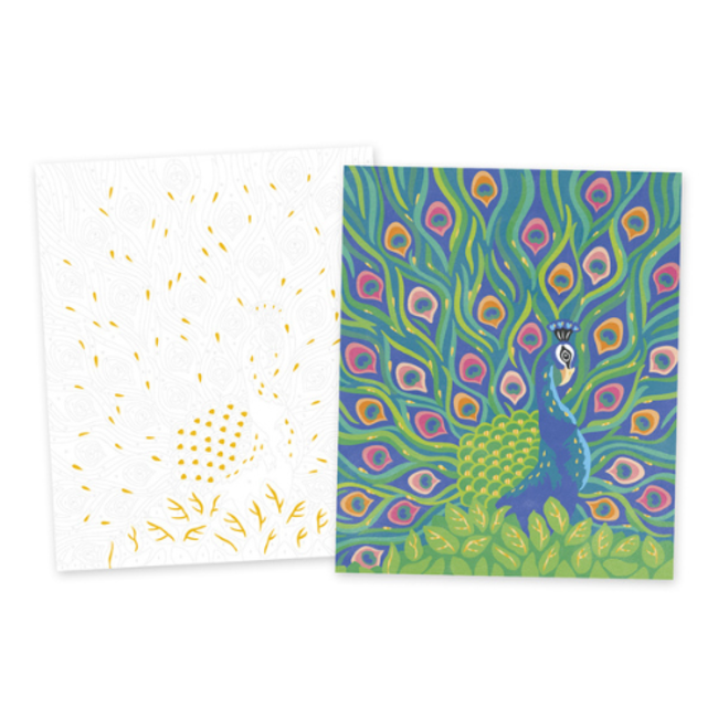 Janod Knutselen, Knutselpakketten - Atelier, Verven op nummer, Vogels, 7+