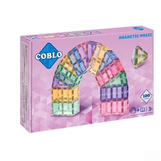 Coblo Magnetisch bouwset, Bouwspeelgoed - Coblo Pastel, 100st., 3+