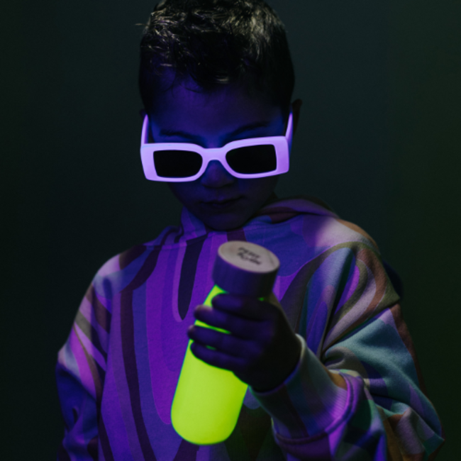 Petit Boum Sensorische fles - Sensory Bottle, Fluo Geel