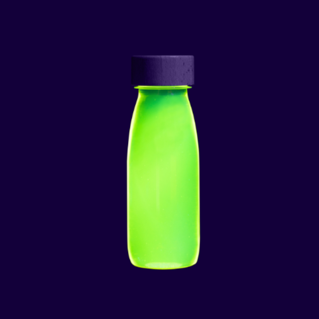 Petit Boum Sensorische fles - Sensory Bottle, Fluo Geel