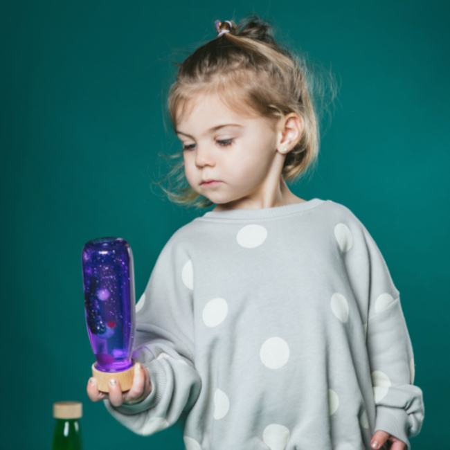 Petit Boum Sensorische fles - Sensory Bottle, Paars