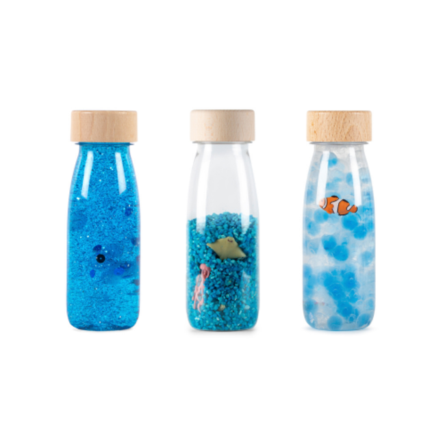 Petit Boum Sensorische fles - Sensory Bottles, set van 3, Serenity